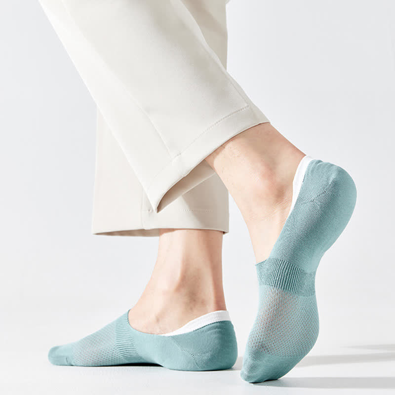 Rutschfeste Silikon-Fersensocken aus Mesh-Baumwolle (7 Paar)