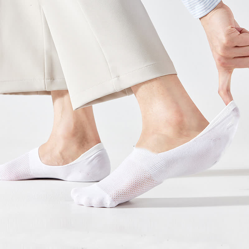 Rutschfeste Silikon-Fersensocken aus Mesh-Baumwolle (7 Paar)