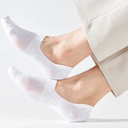 Rutschfeste Silikon-Fersensocken aus Mesh-Baumwolle (7 Paar)