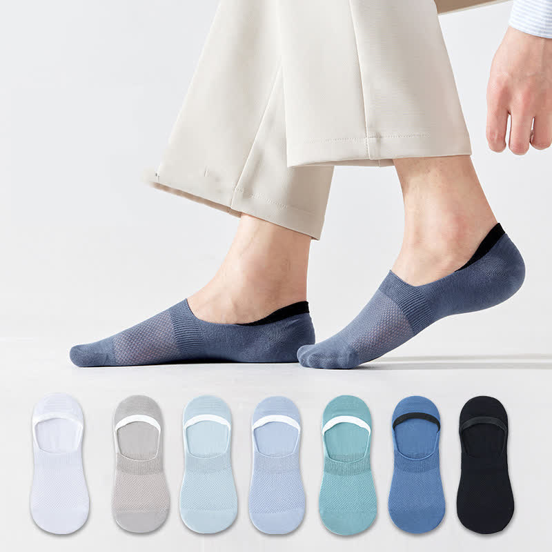 Rutschfeste Silikon-Fersensocken aus Mesh-Baumwolle (7 Paar)