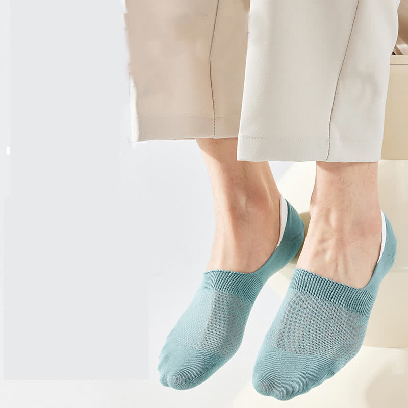 Rutschfeste Silikon-Fersensocken aus Mesh-Baumwolle (7 Paar)