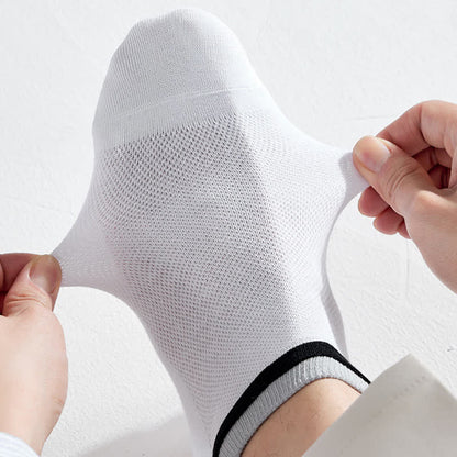 Atmungsaktive Söckchen aus reiner Baumwolle mit Netzstoff (5 Paar)