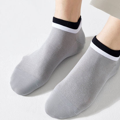 Atmungsaktive Söckchen aus reiner Baumwolle mit Netzstoff (5 Paar)