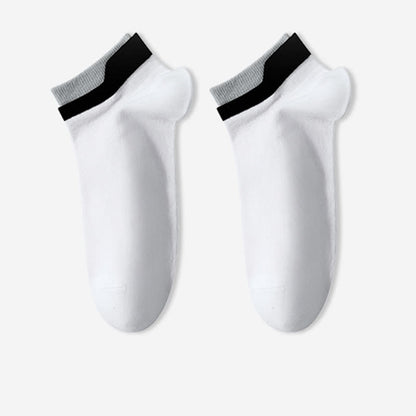 Atmungsaktive Söckchen aus reiner Baumwolle mit Netzstoff (5 Paar)