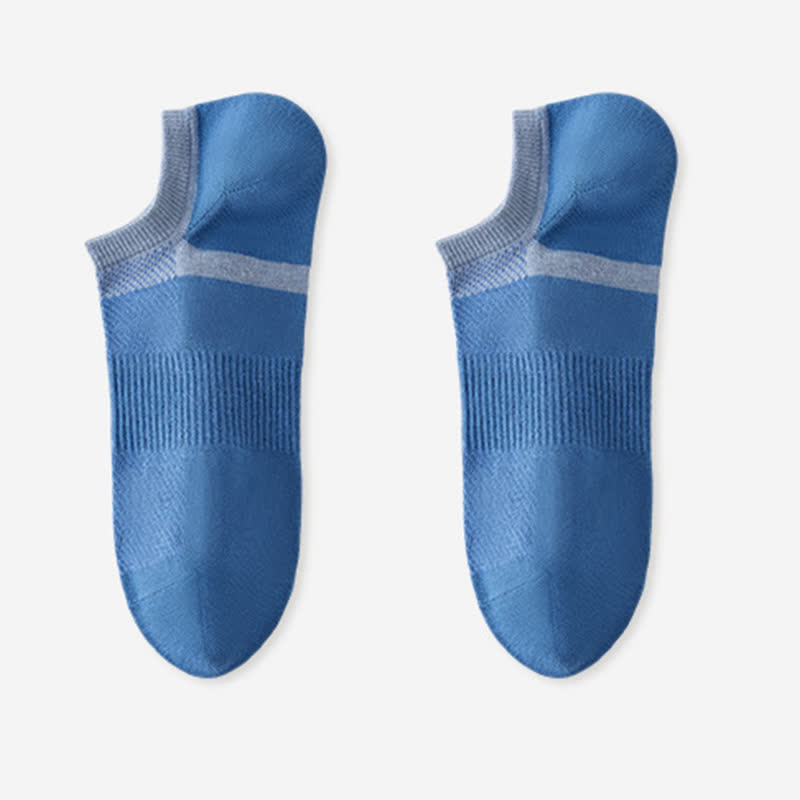 Gestreifte Füßlinge aus reiner Baumwolle mit rutschfester Ferse (6 Paar)