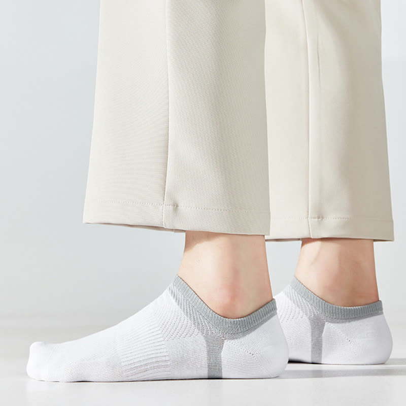 Gestreifte Füßlinge aus reiner Baumwolle mit rutschfester Ferse (6 Paar)