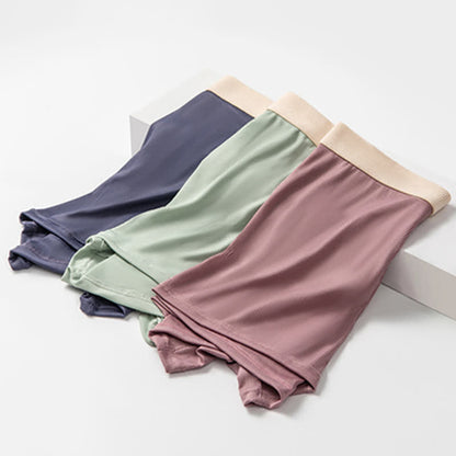 Herren-Boxershorts aus Eisseide mit hoher Taille in Übergröße (3er-Pack)