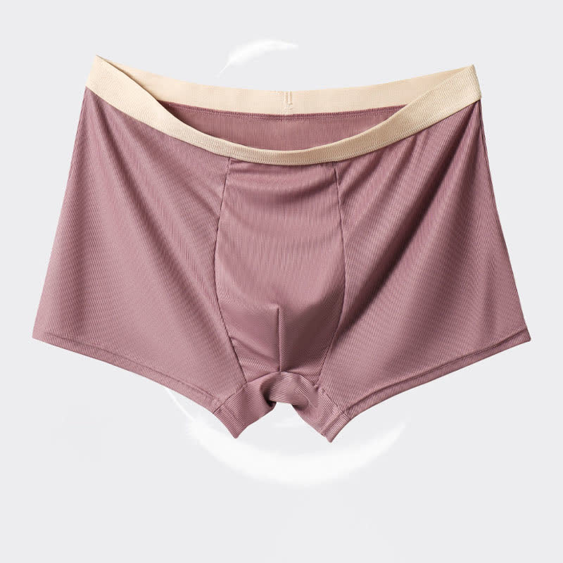Herren-Boxershorts aus Eisseide mit hoher Taille in Übergröße (3er-Pack)