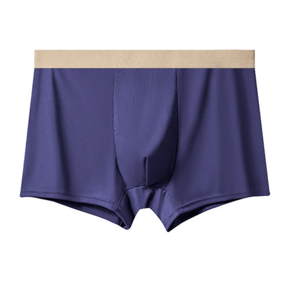 Herren-Boxershorts aus Eisseide mit hoher Taille in Übergröße (3er-Pack)