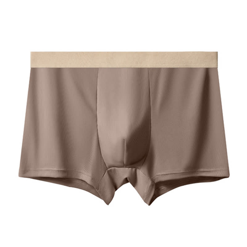 Herren-Boxershorts aus Eisseide mit hoher Taille in Übergröße (3er-Pack)
