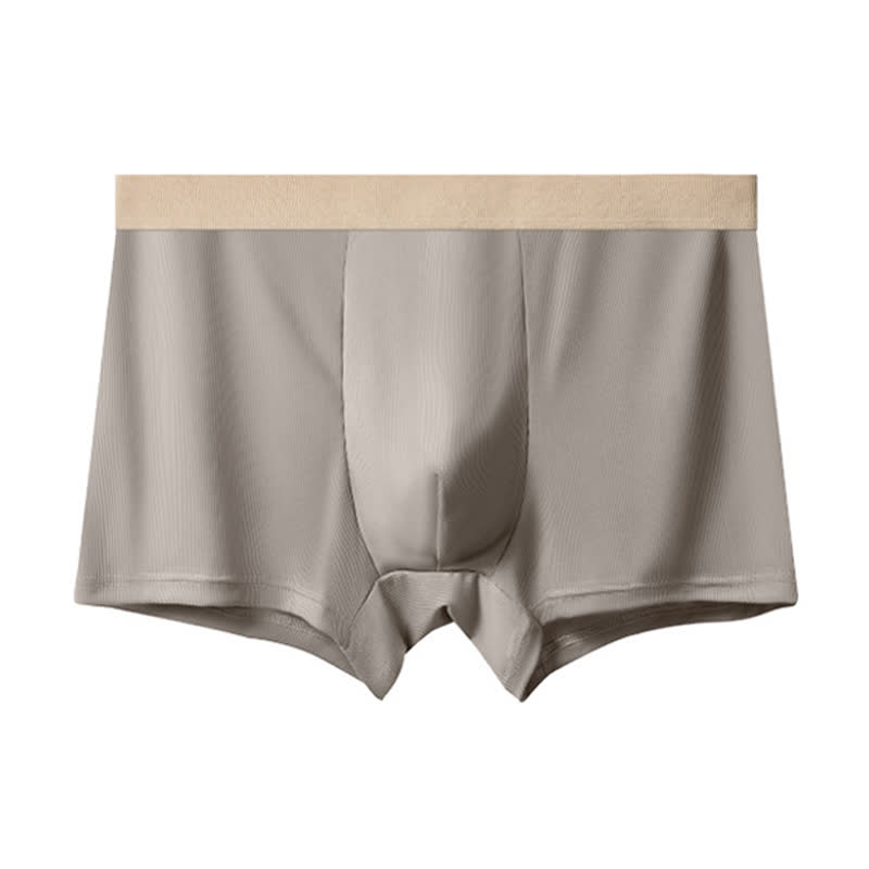 Herren-Boxershorts aus Eisseide mit hoher Taille in Übergröße (3er-Pack)