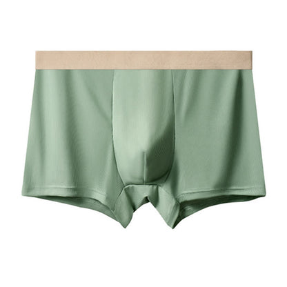 Herren-Boxershorts aus Eisseide mit hoher Taille in Übergröße (3er-Pack)