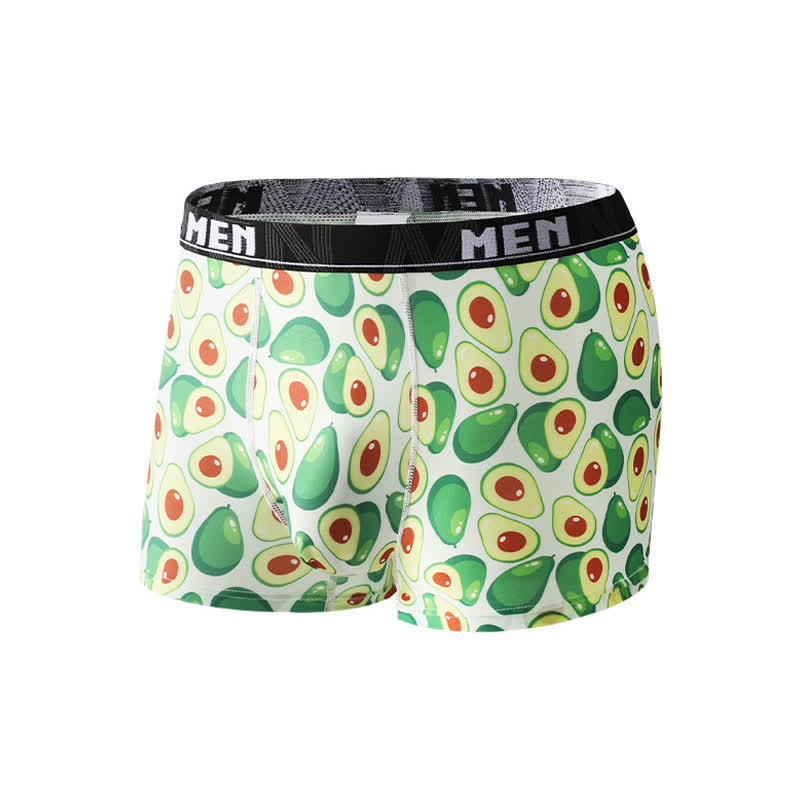 Atmungsaktive Boxershorts für Herren mit Lebensmittel- und Obst-Aufdruck (3er-Pack)
