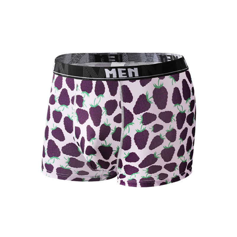 Atmungsaktive Boxershorts für Herren mit Lebensmittel- und Obst-Aufdruck (3er-Pack)