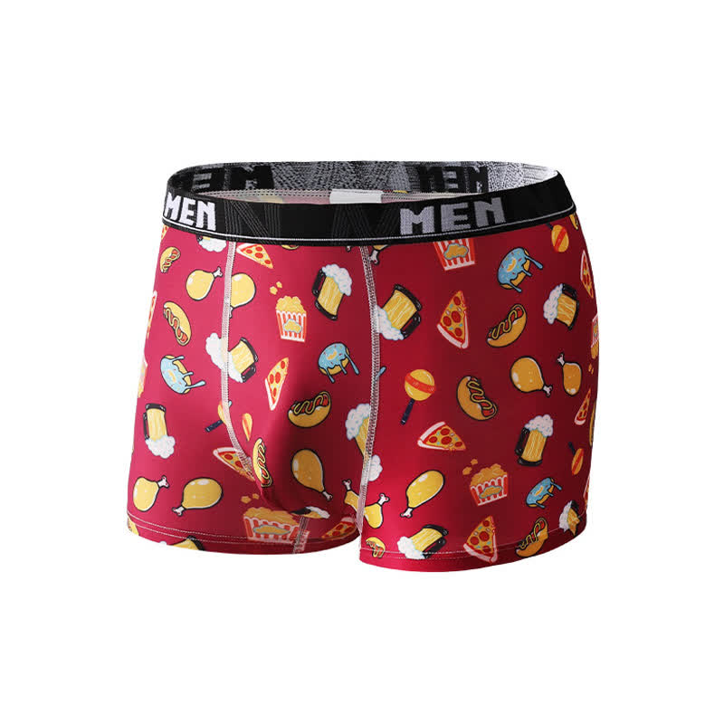 Atmungsaktive Boxershorts für Herren mit Lebensmittel- und Obst-Aufdruck (3er-Pack)