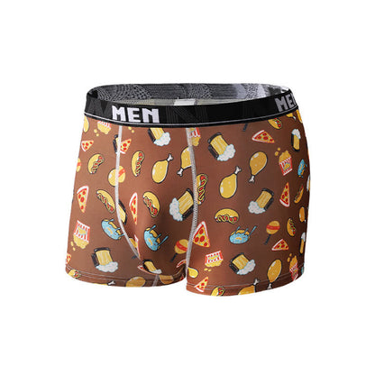 Atmungsaktive Boxershorts für Herren mit Lebensmittel- und Obst-Aufdruck (3er-Pack)