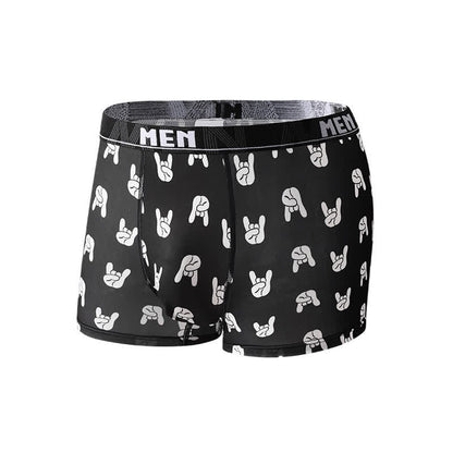 Atmungsaktive Boxershorts für Herren mit Animal-Gesture-Print (3er-Pack) - Schwarz - 2XL - image 9
