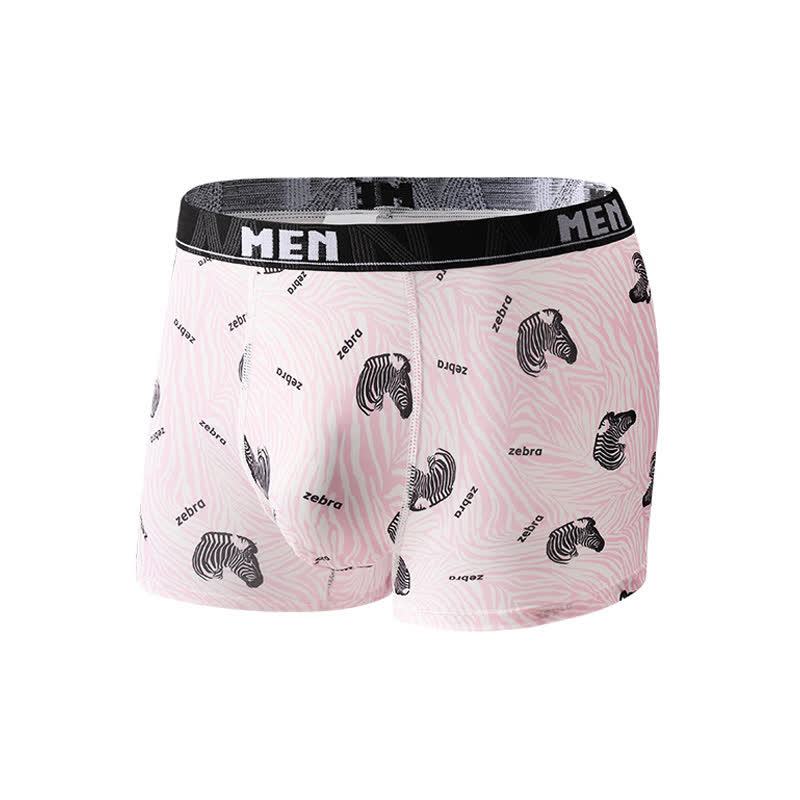 Atmungsaktive Boxershorts für Herren mit Animal-Gesture-Print (3er-Pack) - Rosa - 2XL - image 4