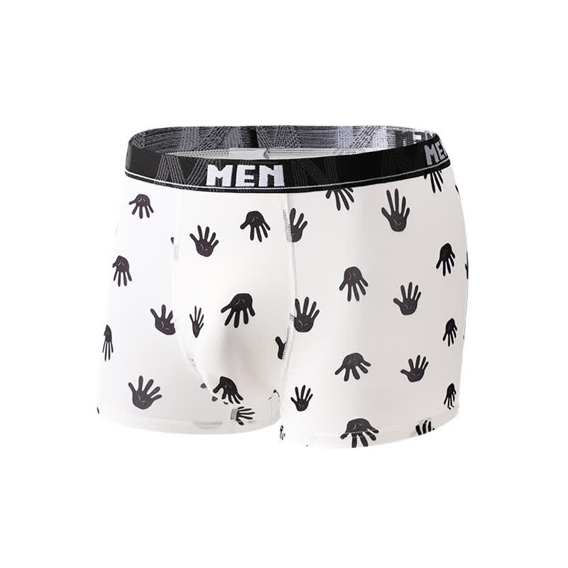 Atmungsaktive Boxershorts für Herren mit Animal-Gesture-Print (3er-Pack) - Weiß - 2XL - image 9