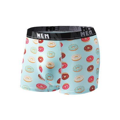 Atmungsaktive Boxershorts für Herren mit Food-Snacks-Print (5er-Pack)