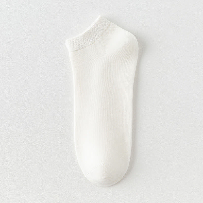 Einfarbige Stretch-Baumwoll-Knöchelsocken (8 Paar) - Weiß - EU42-48 (US8,5-13) - image 6