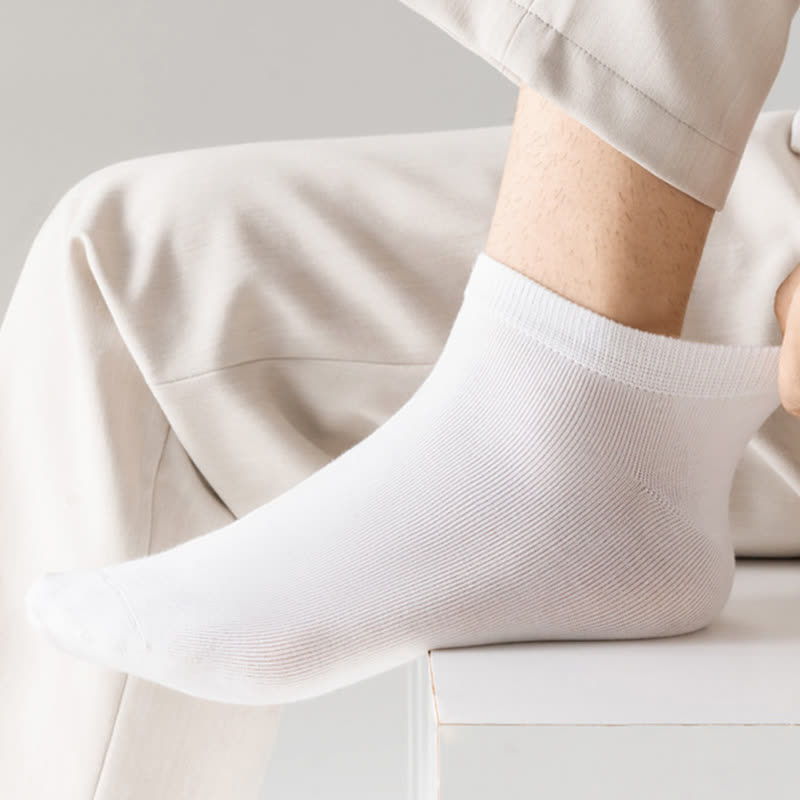 Einfarbige Stretch-Baumwoll-Knöchelsocken (8 Paar) - image 5