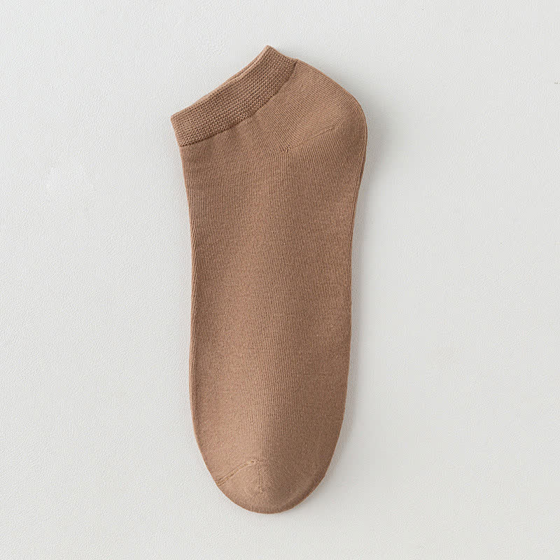 Einfarbige Stretch-Baumwoll-Knöchelsocken (8 Paar) - Kaffee - EU42-48 (US8,5-13) - image 12