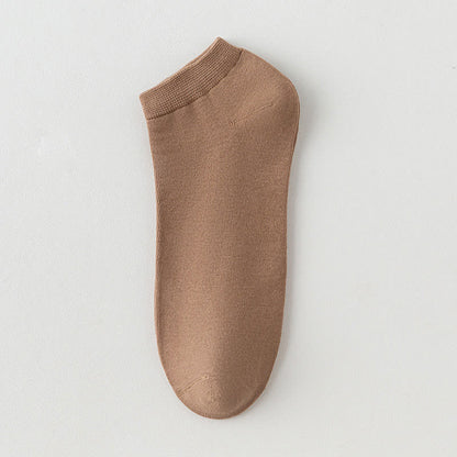Einfarbige Stretch-Baumwoll-Knöchelsocken (8 Paar) - Kaffee - EU42-48 (US8,5-13) - image 12