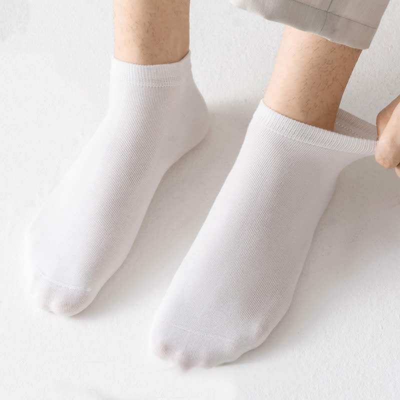 Einfarbige Stretch-Baumwoll-Knöchelsocken (8 Paar) - image 3