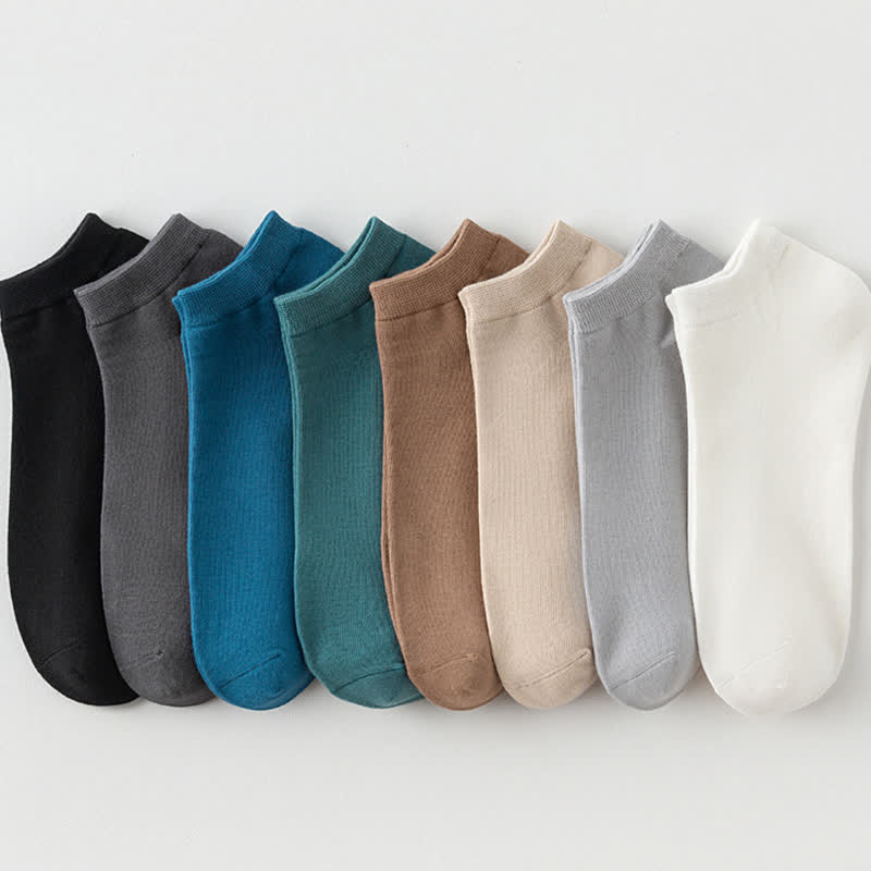 Einfarbige Stretch-Baumwoll-Knöchelsocken (8 Paar) - Mehrfarbig - EU42-48 (US8,5-13) - image 1