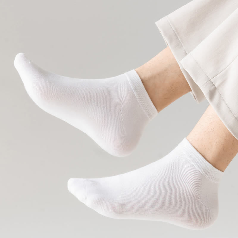 Einfarbige Stretch-Baumwoll-Knöchelsocken (8 Paar) - image 4