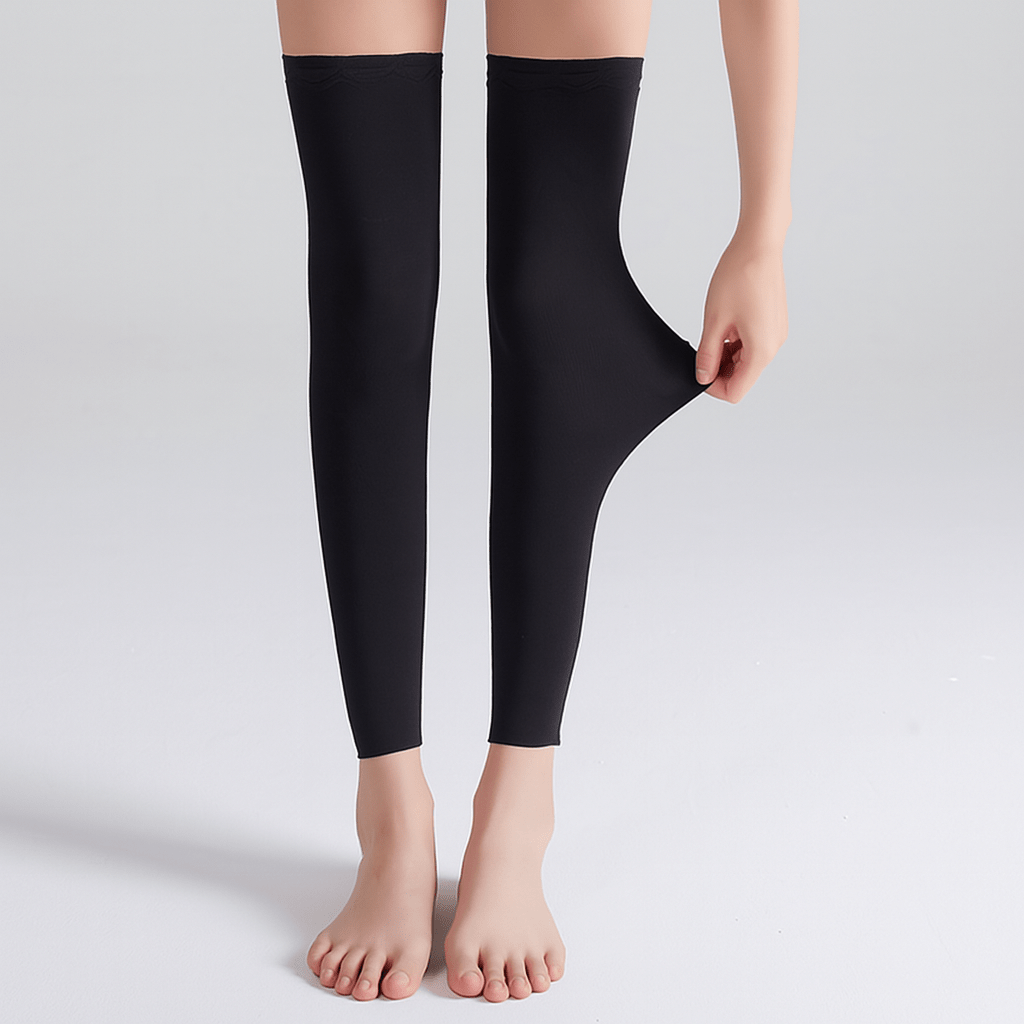 Bundle Modal Solid Color Oberschenkelhohe + Wadenkompressionsärmel - image 1