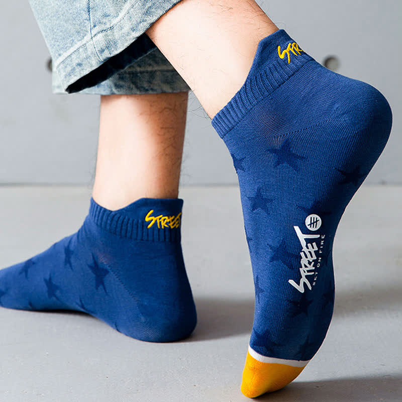 Atmungsaktive Söckchen aus Baumwolle mit Sternenmuster (5 Paar)