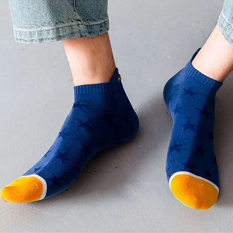 Atmungsaktive Söckchen aus Baumwolle mit Sternenmuster (5 Paar)