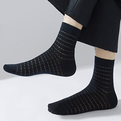 Söckchen aus hohler Bambusfaser im Netzdesign (5 Paar)