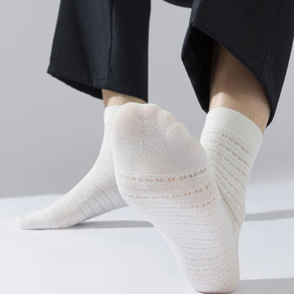 Söckchen aus hohler Bambusfaser im Netzdesign (5 Paar)