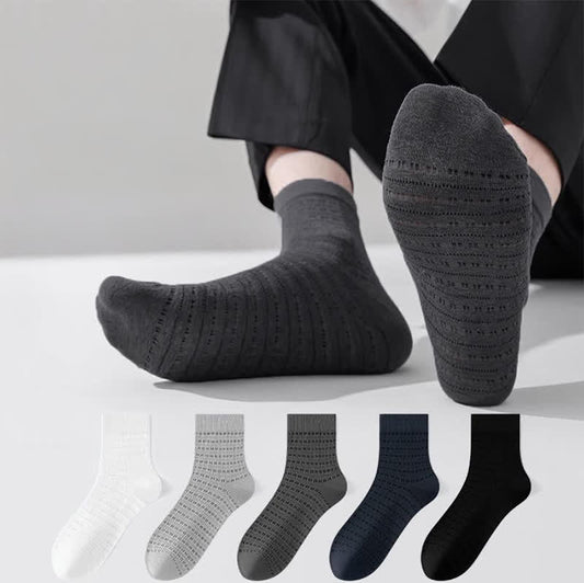 Söckchen aus hohler Bambusfaser im Netzdesign (5 Paar) - image 0