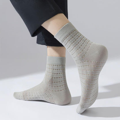 Söckchen aus hohler Bambusfaser im Netzdesign (5 Paar)