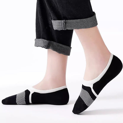 Füßlinge aus Baumwolle mit Streifenmuster (5 Paar)