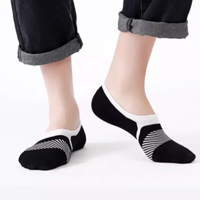 Füßlinge aus Baumwolle mit Streifenmuster (5 Paar)