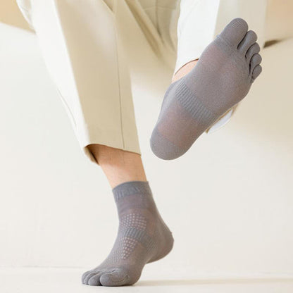 Fünfzehen-Söckchen aus reinem Baumwollnetz (3 Paar)