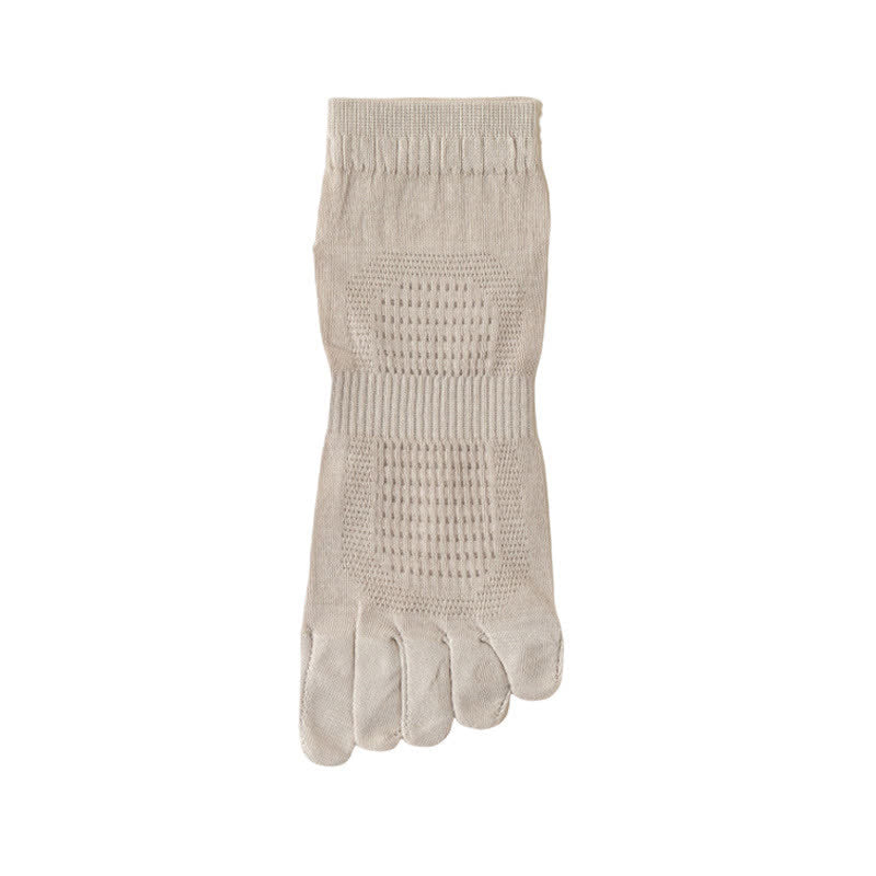 Zehensocken aus reinem Baumwollmesh (3 Paar) - Khaki - EU39-45 (US6-11) - image 7