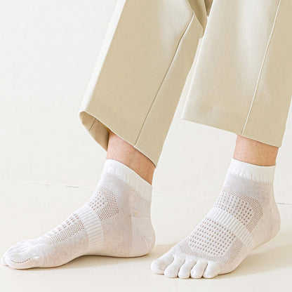 Fünfzehen-Söckchen aus reinem Baumwollnetz (3 Paar)