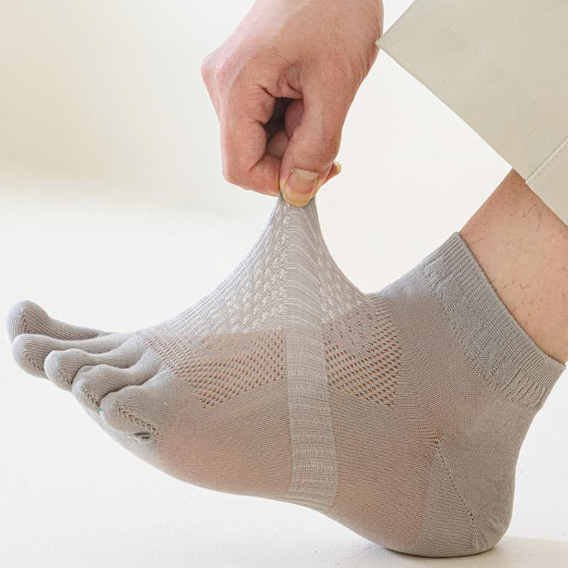 Fünfzehen-Söckchen aus reinem Baumwollnetz (3 Paar)