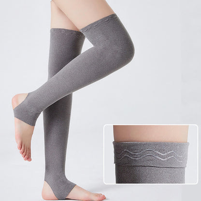 Kompressions-Oberschenkelstulpen mit Steigbügel - Grau - XL - image 3