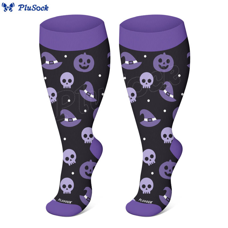 Süße Kompressionsstrümpfe im Halloween-Stil in Übergröße (3 Paar) - image 6