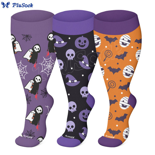 Süße Kompressionsstrümpfe im Halloween-Stil in Übergröße - image 1