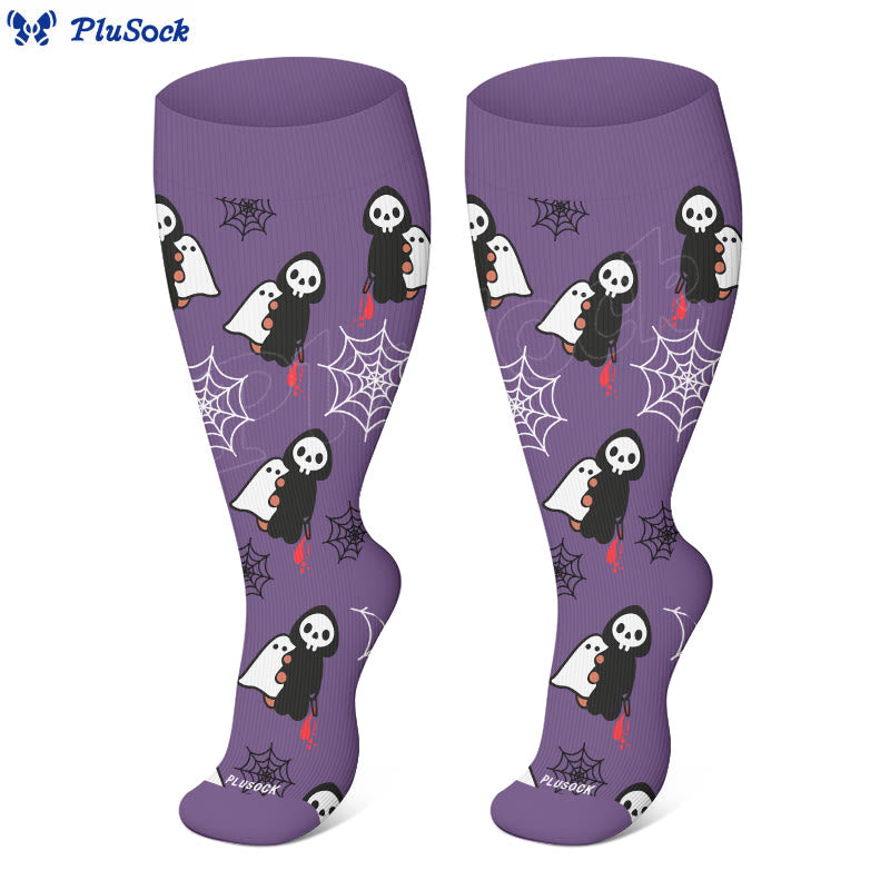 Süße Kompressionsstrümpfe im Halloween-Stil in Übergröße (3 Paar) - image 8