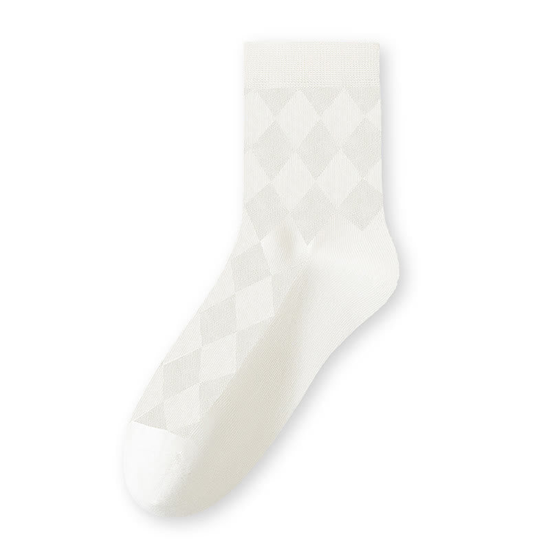 Atmungsaktive Viertelsocken aus reinem Baumwollnetz (7 Paar) - Weiß - EU40-44 (US7-10) - image 14