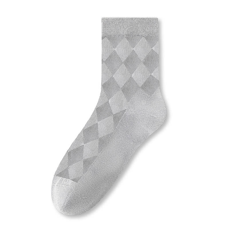Atmungsaktive Viertelsocken aus reinem Baumwollnetz (7 Paar) - Hellgrau - EU40-44 (US7-10) - image 5